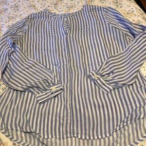 GAP Blue and White Striped Top